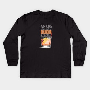 Bourbon and Bad Choices! Kids Long Sleeve T-Shirt